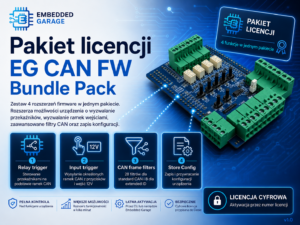 Pakiet licencji 4w1 EG CAN Firmware - Input trigger, Relay trigger, Filters, Store Config